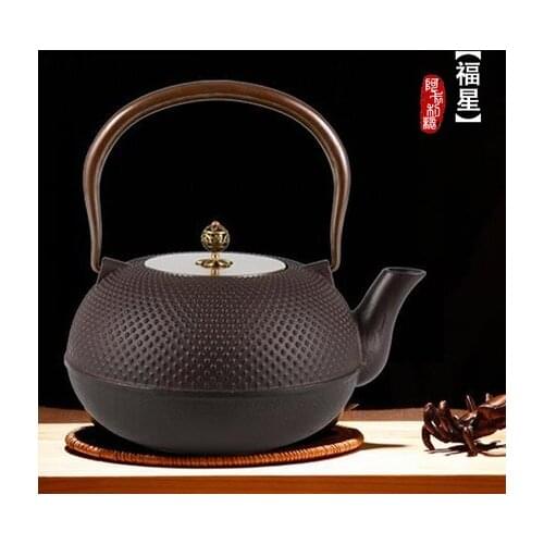 1800ml Handmade Japan Southern Cast Iron Pot Hexagonal Cast iron Tea Pot Health iron Tea Pot Boiled Water Iron Tea Kettle