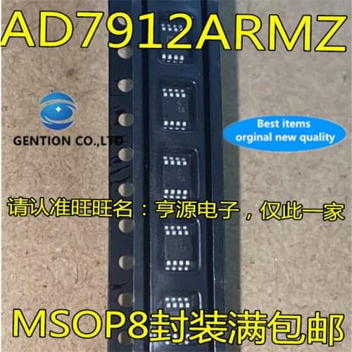 5Pcs AD7912 AD7912ARM AD7912ARMZ Silkscreen C1A MSOP8 A / D converter chip in stock 100% new and original