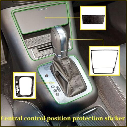 Real Carbon Fiber Car Central Control Cigarette Lighter Gear Box Protective Cover For Volkswagen Tiguan 2010-2016 Car Accessorie