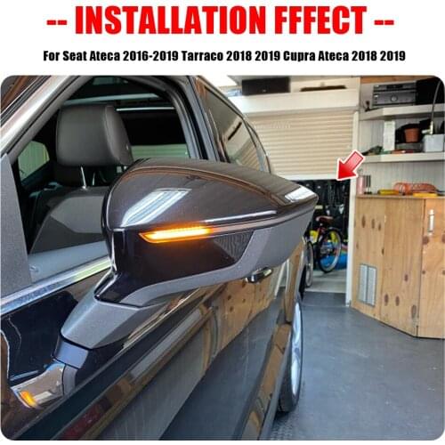 For SEAT Ateca Cupra Ateca Tarraco Xcellence 2016-2019 Car Dynamic Blinker Indicator sequential Turn Signal Light