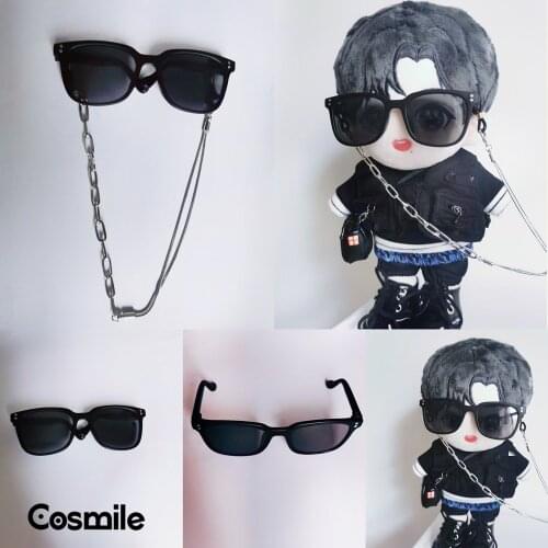 Cosmile Xiao Zhan Idol Star 20cm Doll Use Sunglasses Glasses Chain Toy Accessory Cute Cosplay Gift C