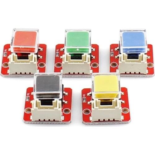 Elecrow 10pcs/lot Crowtail Button Module 2.0 for Electronic DIY Starter Kit 2X2CM Big Switch Botton Analog Module for Arduino