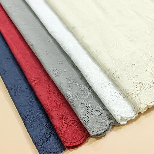 1Yard/Lot Colorful Super Wide 43CM Cotton Cloth Embroidered Lace Fabrics Clothing Dress Curtain Diy Lace Trim Sewing Material