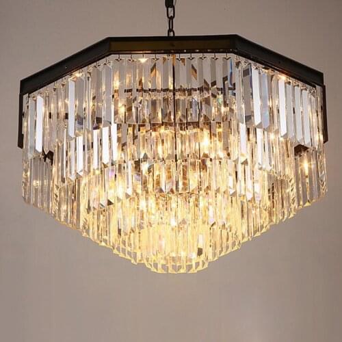 Living Room Crystal Chandelier American Iron Chandelier Home Interior Bedroom Restaurant Lighting Retro Lighting led lighting