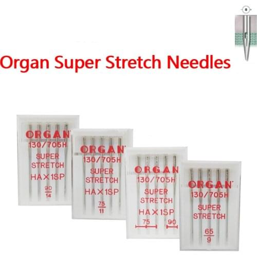 Organ Needles 5pcs Top Quality Domestic Sewing Machine Needles Super Stretch For Knitted Fabrics And Elastic Fabric 1pack=5pcs