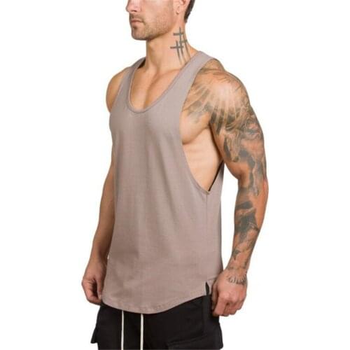 Fitness Tank Top Men Bodybuilding Brand Clothing Men Sleeveless Shirt slim fit Vests Cotton Gyms Singlets Muscle Tops