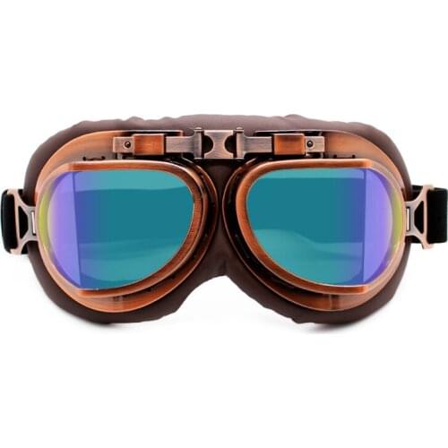 Motorcycle Glasses Retro Helmet Pilot Motorbike Classic Glasses Vintage For Moto Scooter ATV Dirt Biker