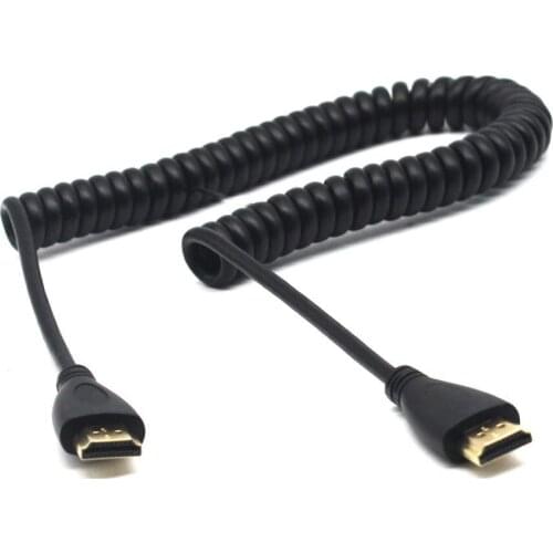 New HDMI-compatible Male to Male Stretch Spring Cable for 1080P HDTV