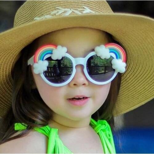 Lovely Kids Sunglasses Girls Children Sun Glasses Baby Boy Eyeglasses Cute Infant Shades Red Lenses New Cartoon Mirror Wholesale