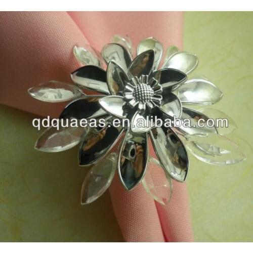 Pearl napkin rings beaded wedding, napkin holder