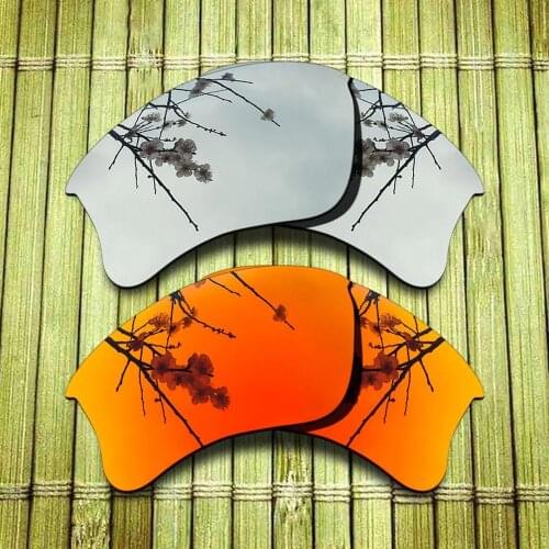 Polarized Replacement Lense For-Oakley Flak Jacket XLJ Sunglasses Frame - Chrome & Red Combine Options