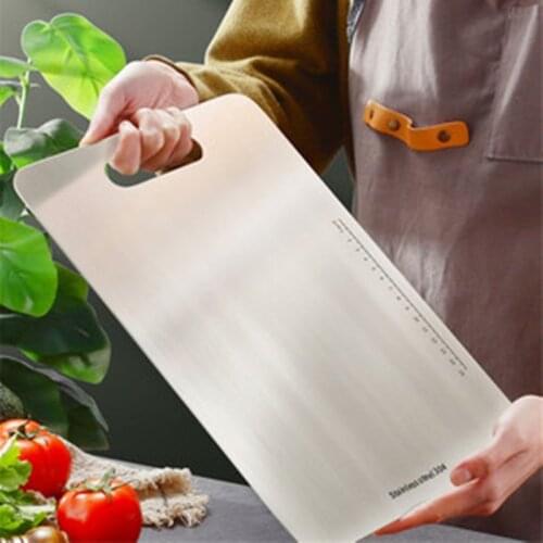 304 stainless steel cutting board wear resistant and rust proof kitchen rectangular chopping board cutting vegetables and fruits