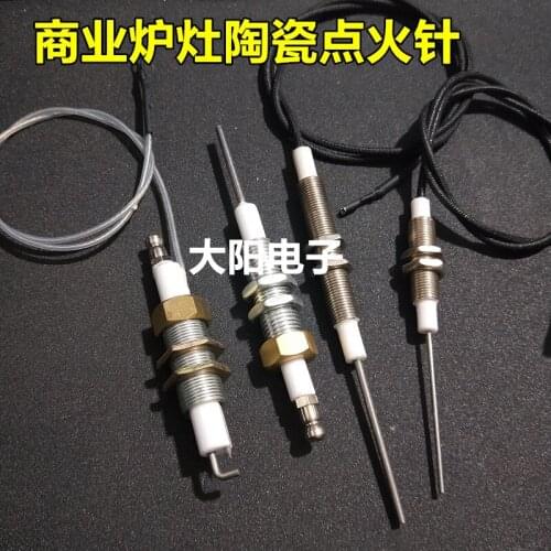Commercial stove ignition pin/single double - pin ceramic firing pin with thread