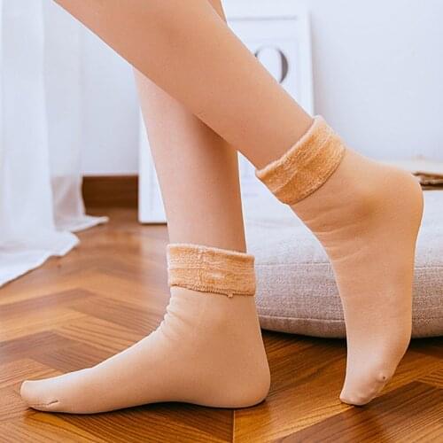 Thermal Fleece Socks Winter Fleece Lined Warm Socks Fuzzy Soft Women Thick Sock SDFA88