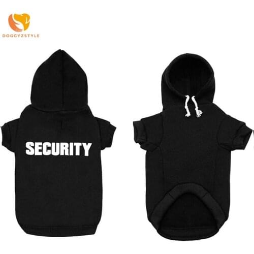 Pet Dog Hoodie Dogs Cotton Hooded Husky Dachshund Clothes Black Letters Coat Autumn Winter Costume Roupa Cachorro DOGGYZSTYLE