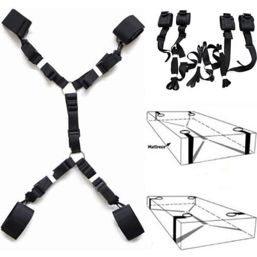 Adult Games No Vibrators Sex Toys For Women Couples Restraints Handcuffs & Ankle Cuffs Slave Erotic Bdsm Bondage Set Fetish