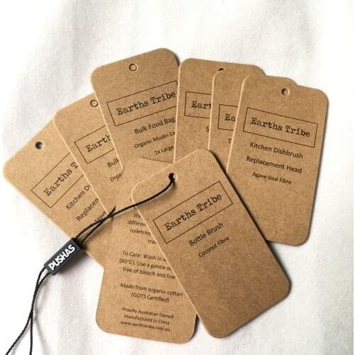 Custom thick Art paper Color printing Women Dress Craft Paper tags Customized High-grade paper tag for Cloth