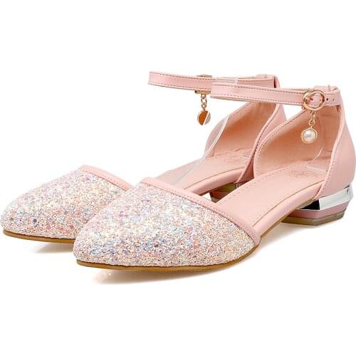 PQECFS Big size 31-43 high quality spring & autumn women solid sweet pumps 3 colors