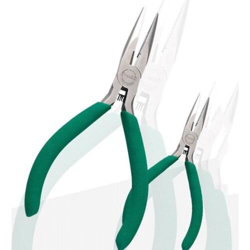 1PK-036S Long Nose Pliers Titanium Steel Needle Nose Pliers Cutter cutting tool Electronical Tools 136mm