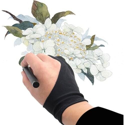 1PC Anti-fouling Drawing Glove 2 Finger Painting Artist Glove Digital Tablet Glove Both for Right and Left Hand