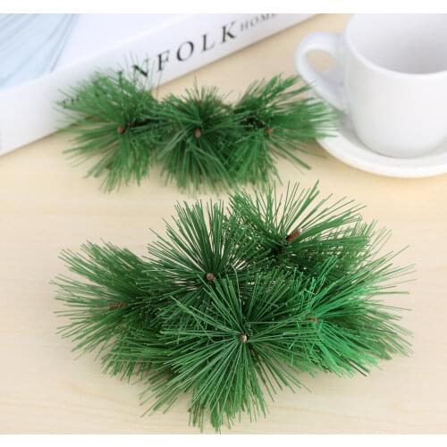10PCS Artificial Plant Plastic Pine Needles Section Small Tree Needle Pine Christmas Party Garden Home Wedding Birthday Decor