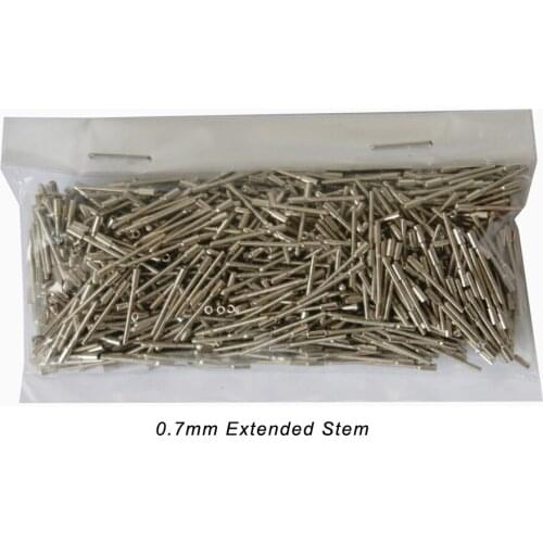 1000pcs 0.7mm Watch Winding Stem Extenders for Attaching Crown Wristwatches Movement Part Watch Repair Tools