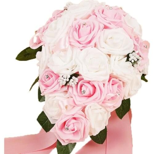 2019 European and American Wedding Water Drops Holding Roses Hot Selling Holding Flowers Simulated Flowers wedding centerpieces