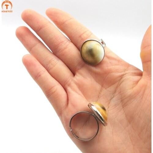 3Pcs Natural Shell Ring Thread Round Bead Shell Open Rings Silver Plated Setting Rings For Women Modern Stylish Jewelry Finding