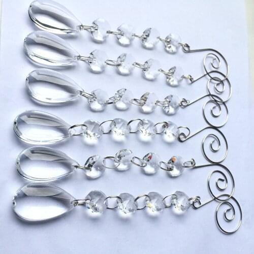 40PCS lucky chandelier parts prism 170mm Garland Strands Glass Crystal Cake accessories, Crystal Party Decoration Artificial