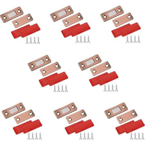 8 Pcs Cabinet Door Magnets Ultra Thin Magnetic Door Latch With Stainless Steel Screw And Self-Adhesive Door Magnet Catch
