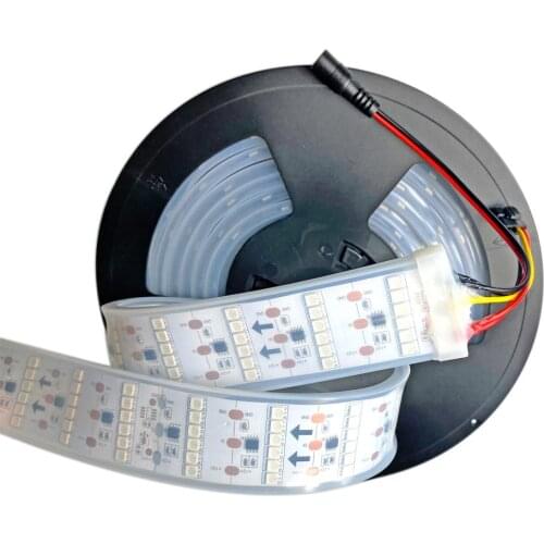 16.4ft DC12V 5M 900LED SMD 5050 1903IC 6 Rows IP67 180leds/m RGB Flexible Led Strip Lights