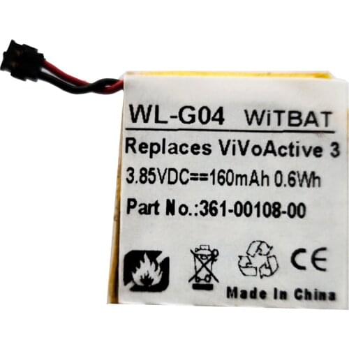 TTVXO 160mAh Battery for Garmin ViVOACTIVE 3 361-00108-00 NL28LL31B03OC