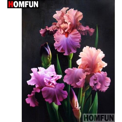 HOMFUN 5D DIY Diamond Painting Full Square/Round Drill "Flower landscape" 3D Embroidery Cross Stitch gift Home Decor A00737