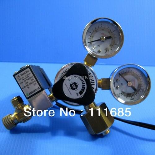 Free Shipping, CO2 Working Pressure Adjustable Solenoid Regulator 100~240v Marine Water Plant Aquarium- Diffuser Atomizer