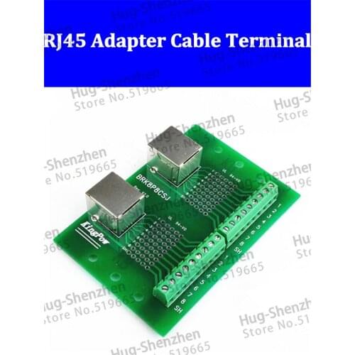 BRK8P8CSJ Dual-port input transit RJ45 adapter Breakout board,Ethernet port switch terminals without PCB holder 5pcs/lot