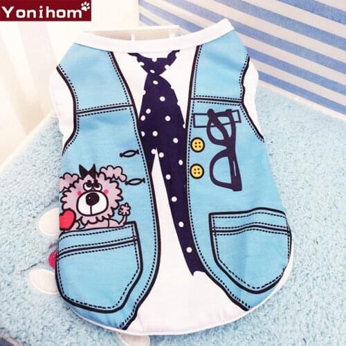Cheap Dog Clothes for Small Dogs Summer Cute Soft Dog Clothing Coat Vest Puppy Clothes Pet Dog Coat Yorkies Chihuahua Hoodies