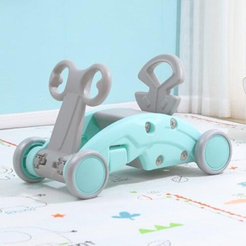 Baby multifunctional indoor rocking horse scooter two-in-one childrens home toddler safety multi-purpose rocking cradle gift