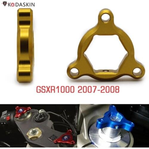 Kodaskin CNC Aluminum Alloy 14mm Suspension Fork Preload Adjusters for GSXR1000 2007 2008 gsxr 1000