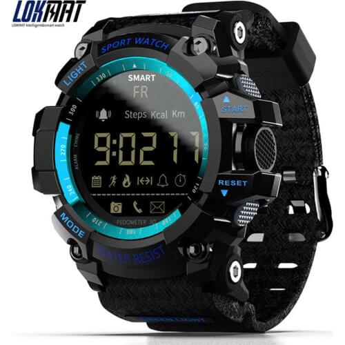 LOKMAT MK16 Bluetooth SmartWatch digital clock Pedometer Fitness Tracker Sports smart watch men IP67 Waterproof For iOS Android