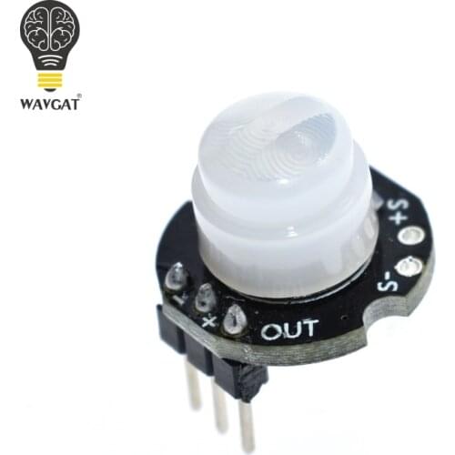 WAVGAT MINI Motion Sensor Detector Module SR602 Pyroelectric Infrared PIR kit sensory switch Bracket for arduino Diy With lens