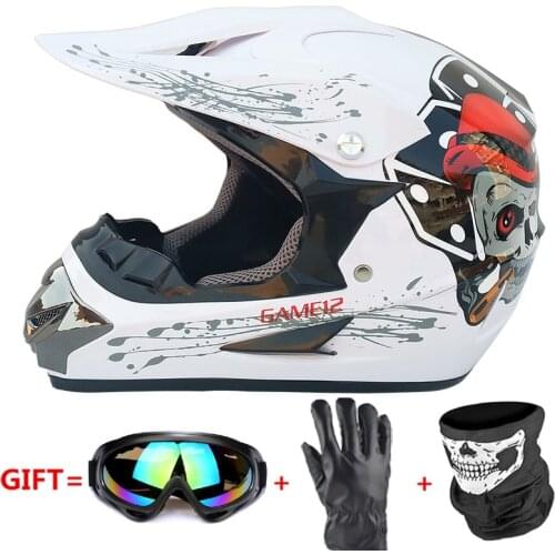 Motorcycle Helmet Biker Full Face Casco Moto Off Road Helmet ATV Dirt Bike Downhill MTB Capacete Moto Glasses Motocross Helmet