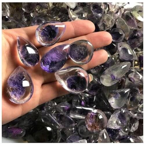 Natural Ghost Phantom Quartz Crystal Specimen healing pendant -Random 1pcs