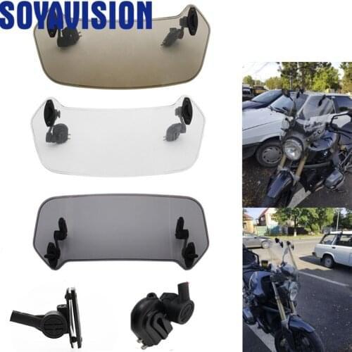 Transparent Motorcycle Risen Adjustable Wind Screen Windshield Spoiler Air Deflector for Honda BMW F800 R1200GS KAWASAKI YAMAHA