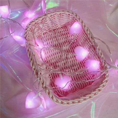 LED Love Heart 10/20leds Valentine String Fairy Light Holiday Lights Garland for Wedding Party Wedding Decoration Christmas