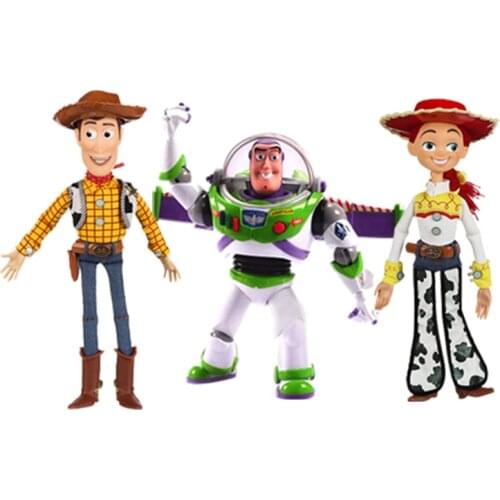 3Styles New Arrival Toy Story Talking Figure Toys Woody Jessie Buzz Lightyear PVC Collection Model Dolls For Kids Gift