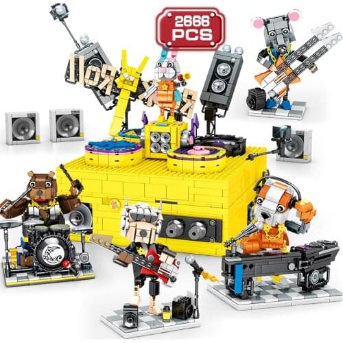 High-tech Music Box Bluetooth Speaker Building Blocks Moc Expert Home Decor Bricks Construction Toys for Children Birthday Gift