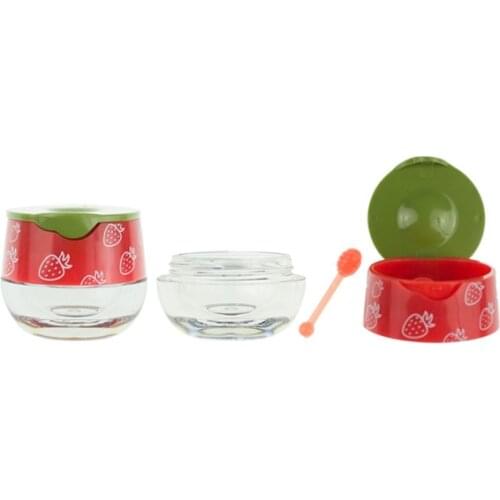 100pcs 6ml Transparent Cute Lipstick Bottle Strawberry Lip Candy Cans Lip Storage Bottle