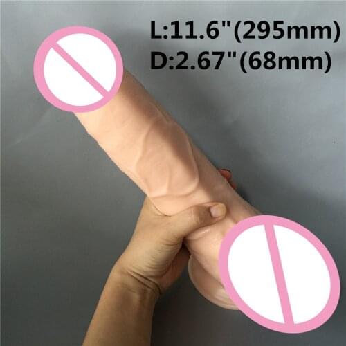 11.6"(295mm) 1.1 kg Dildos Realistic Big Dong sex toy huge dildo large cock soft adult sex product for women