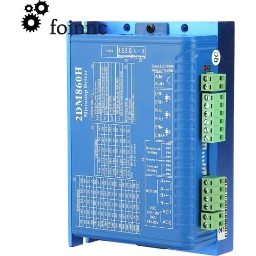2-phase Digital Stepper Motor Driver 2DM860H 2.1A-8.4A 24-80V AC & DC Universal For NEMA 34 Series Stepper Motor