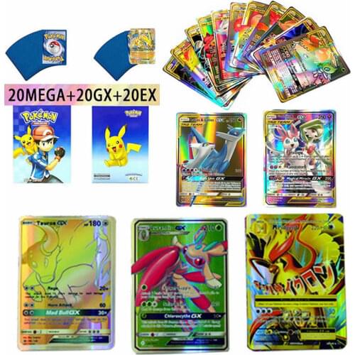 60PCS Pokemon Cards Cool Game VMAX GX EX MEGA English Trading Booster Box TAKARATOMY Shining Card Kid Collection Battle Toy Gift